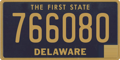 DE license plate 766080
