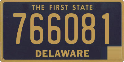 DE license plate 766081