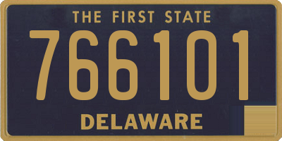 DE license plate 766101