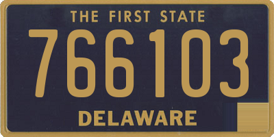 DE license plate 766103