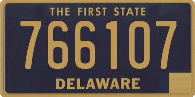 DE license plate 766107