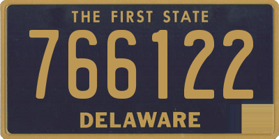 DE license plate 766122