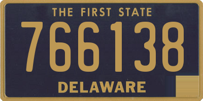 DE license plate 766138