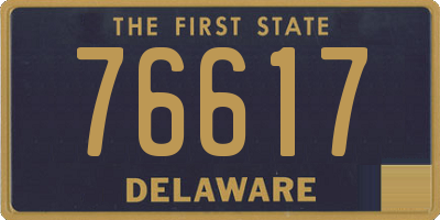 DE license plate 76617