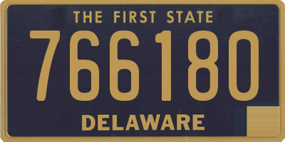 DE license plate 766180