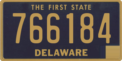 DE license plate 766184