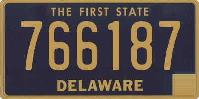 DE license plate 766187