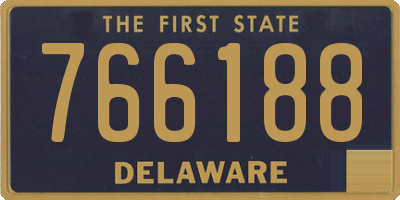 DE license plate 766188