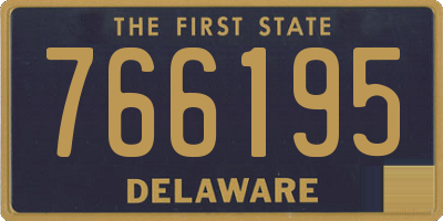 DE license plate 766195