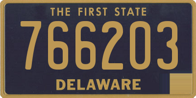 DE license plate 766203