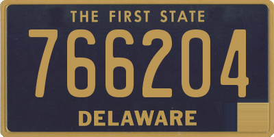 DE license plate 766204