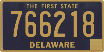 DE license plate 766218