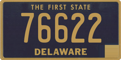 DE license plate 76622