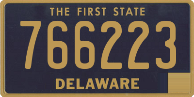 DE license plate 766223