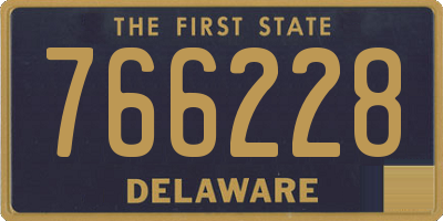 DE license plate 766228