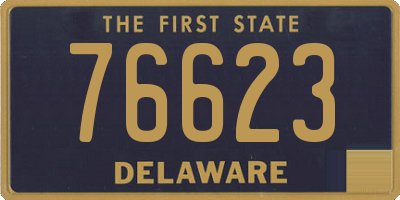DE license plate 76623