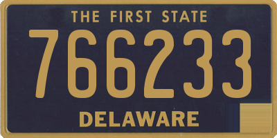 DE license plate 766233