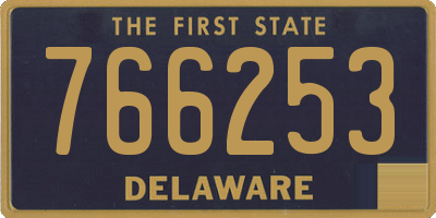 DE license plate 766253