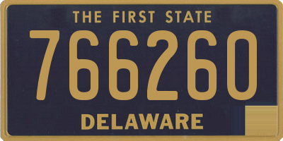 DE license plate 766260