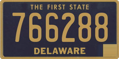 DE license plate 766288