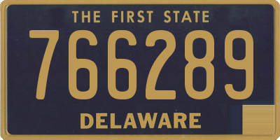 DE license plate 766289