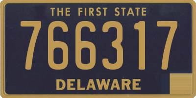 DE license plate 766317
