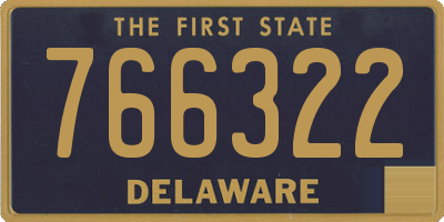 DE license plate 766322