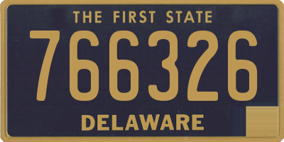 DE license plate 766326