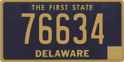 DE license plate 76634