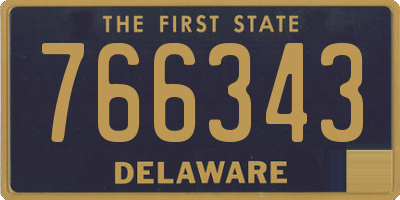 DE license plate 766343