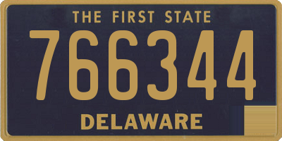 DE license plate 766344