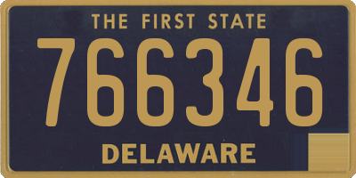 DE license plate 766346
