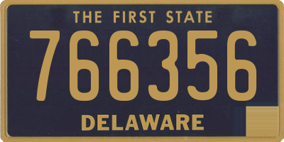 DE license plate 766356
