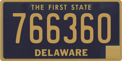 DE license plate 766360