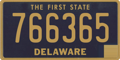 DE license plate 766365