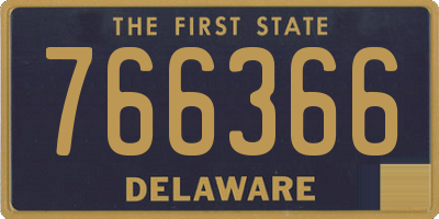 DE license plate 766366