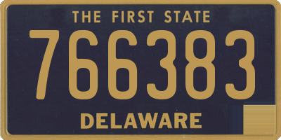 DE license plate 766383