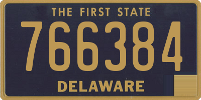 DE license plate 766384