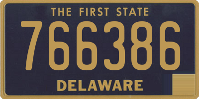 DE license plate 766386