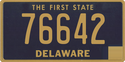 DE license plate 76642