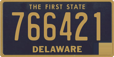 DE license plate 766421