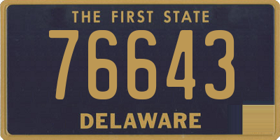 DE license plate 76643