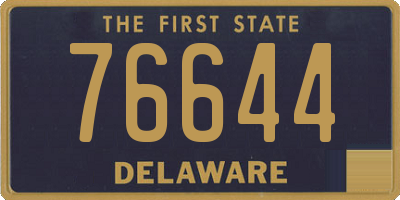 DE license plate 76644