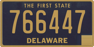 DE license plate 766447