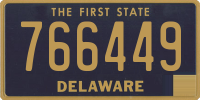 DE license plate 766449
