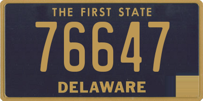 DE license plate 76647