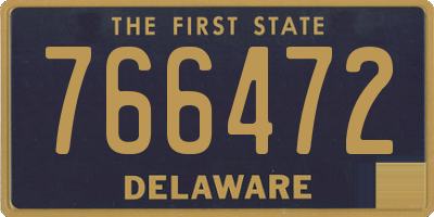 DE license plate 766472