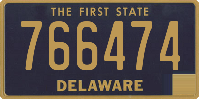 DE license plate 766474