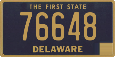 DE license plate 76648