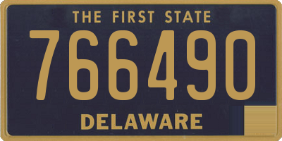 DE license plate 766490